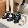 Fashion 10.5CM Summer Women Platform Sandals Open Toe Wedges High Heels Thick Bottom Beach Shoes Woman Casual Comfort Chunky Sandalias