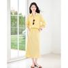 Designer Cotton Linen Shirt & Skirt Set