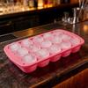 Silikon-Eiswürfelform mit Deckel 8 Fächer Runde Eisballform Lebensmittelqualität Leicht zu lösen Schokoladen-Süßigkeiten-Hersteller Gefrierbehälter