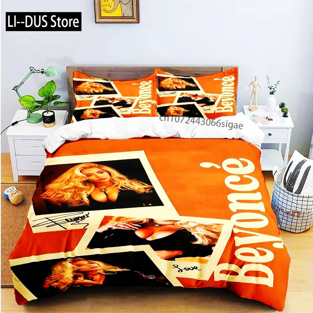 Pop Female Singer B-Beyonce Bedding Set Boys Girls Twin Queen King Size Duvet Cover Pillowcase Bed Boys Adult Home Textileextile