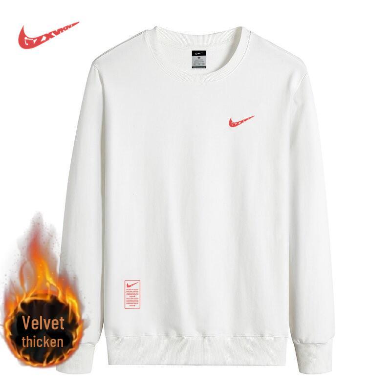 

Men s Round Neck Loose Sweatshirt with Long Sleeves - Spring/Autumn Warm Layered Top for Couples L