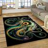 Tappeto Moquette 3D Mondo Sottomarino Fondale Marino Delfino Cartone Animato per Camera da Letto Soggiorno Decorazione Casa Divano, Bambino Grande Decor Tappetino Pavimento