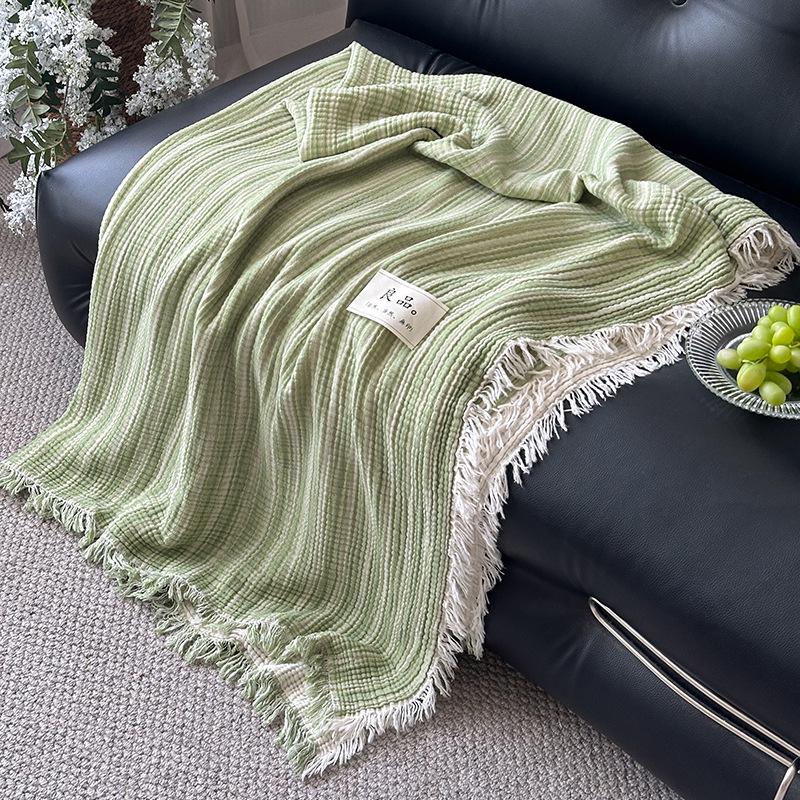 A-Class All-Cotton Gauze Summer Quilt & Blanket for Airplane, Sofa, or Office Nap