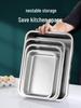 Deepened Stainless Steel Square Basin with Oil Draining Rack & Lid