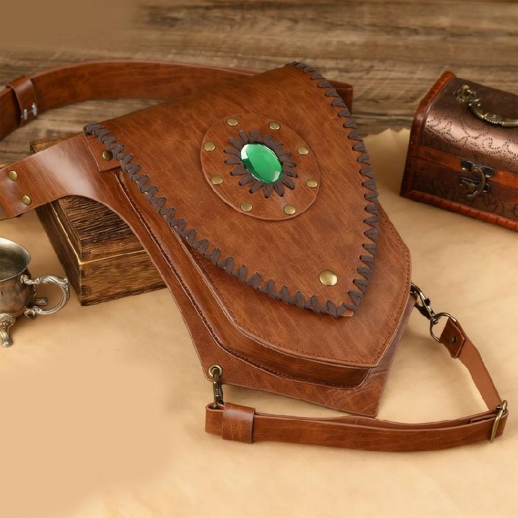 Medieval Vikinges Pirate Leather Drop Leg Bag Halloween Cosplay Costume Accessory Renaissances Belt Pouch Fanny Pack