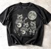 Raccoon Band Vintage 90s Graphic T-Shirt, Retro Comfort Colors® Banjo Playing Trash Panda Moon Shirt, Funny Animal Music Lover Gift
