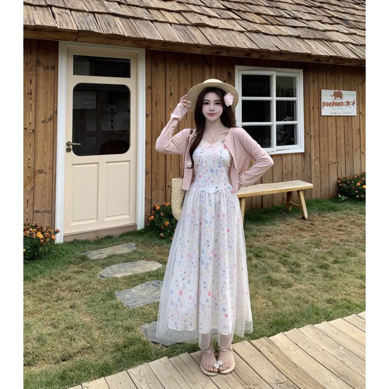 Plus Size Floral Embroidered Camisole Dress - Resort Style Spring/Summer New Arrivals 4XL