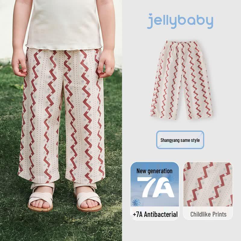 JELLYBABY 7A Antibacterial Girls Wide-Leg Casual Pants 110