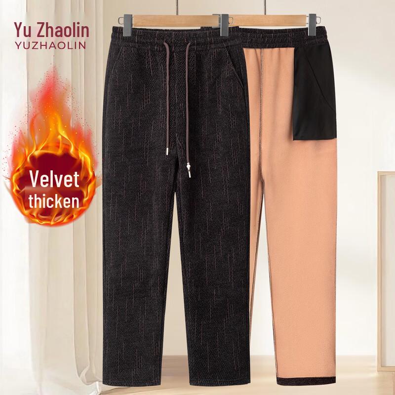 YUZHAOLIN Women s Fleece Lined Wool Blend Straight Leg Pants 4XL