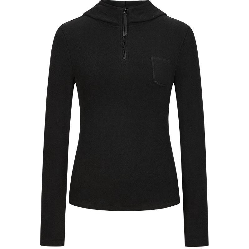 

JIUZI ANNACO Women s Half-Zip Hooded Long-Sleeve Sweatshirt S