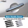 Door Handle Cover For Toyota Auris E150 2006-2011 Gloss Black Chrome Car Trim Car Styling Accessories Overlay Sticker