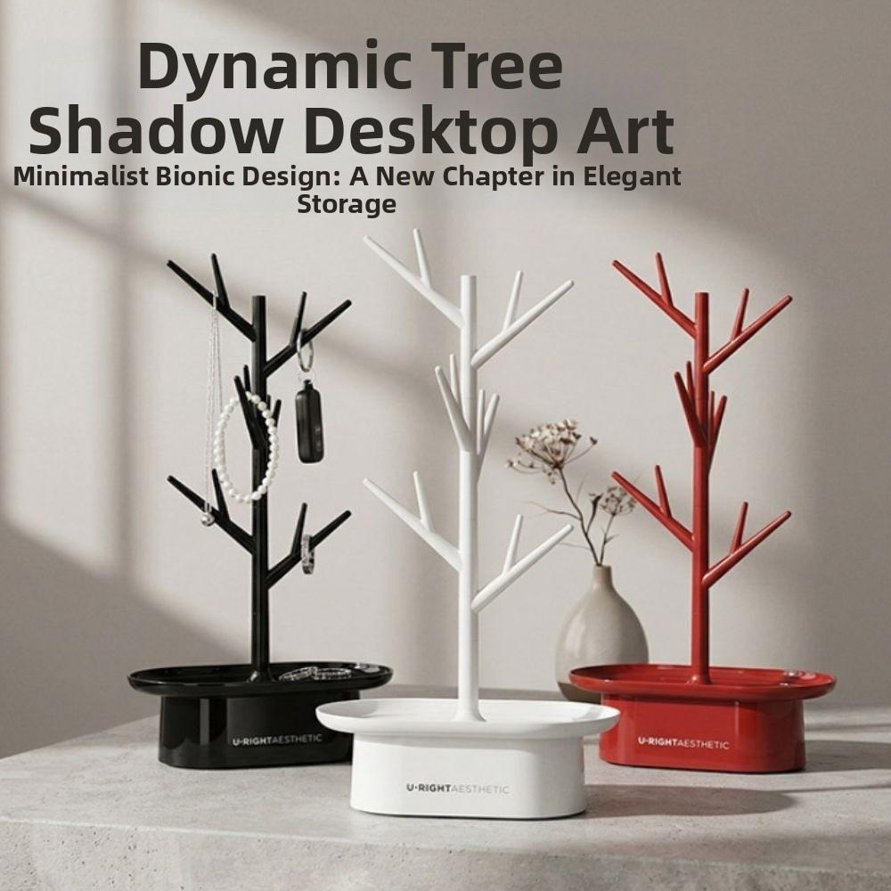Creative Tree Shape Jewelry Rack with Base Multifunctional Jewelry Display Stand Ring Necklace Bracelet Organizer Tabletop