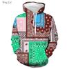 2024 New Sweatshirt Unisex Retro Bandana Print Cool Hoodies Fashion Patchwork Pattern Design Kangaroo Pocket Men's Sweatshirt