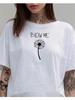 Flowers T-shirt (Dandelion) with "Blow Me" Text. Summer Print