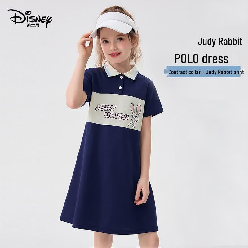 Disney Girls Judy Hopps Polo T-Shirt Dress 140