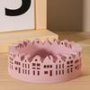 Ring Hollowed House Ashtray Silicone Mold Creative Jewelry Candy Storage Box Concrete Plaster Resin Molds Home Desktop Ornaments