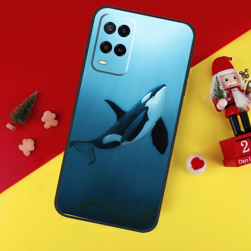 Cartoon Whale Case For Oppo A78 A98 A18 A38 A58 A5 A6 Pro A54 A74 A94 A17 A57 A80 A60 A40 A96 A76 A16 A15
