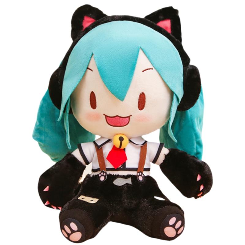 

35см Кот Хатсунэ Мику Фуфу Плюшевая Игрушка Мягкая Мяу Мику Кукла Мягкие Аниме Плюшевые Игрушки Подарки на День Рождения Девочке Ребенку 35cm