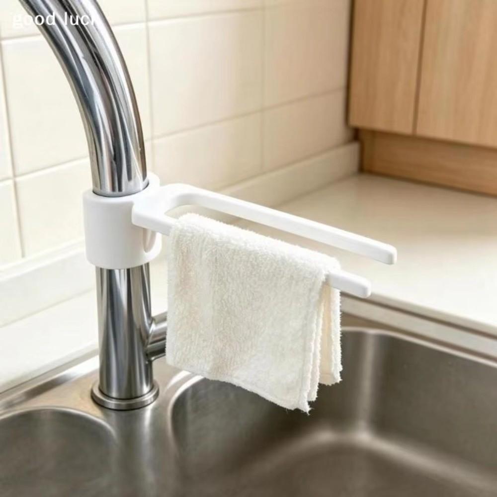 No-Drill Dishcloth Drying Holder Adjustable Kitchen Towel Rack Space Saving Drying Organizer Sink