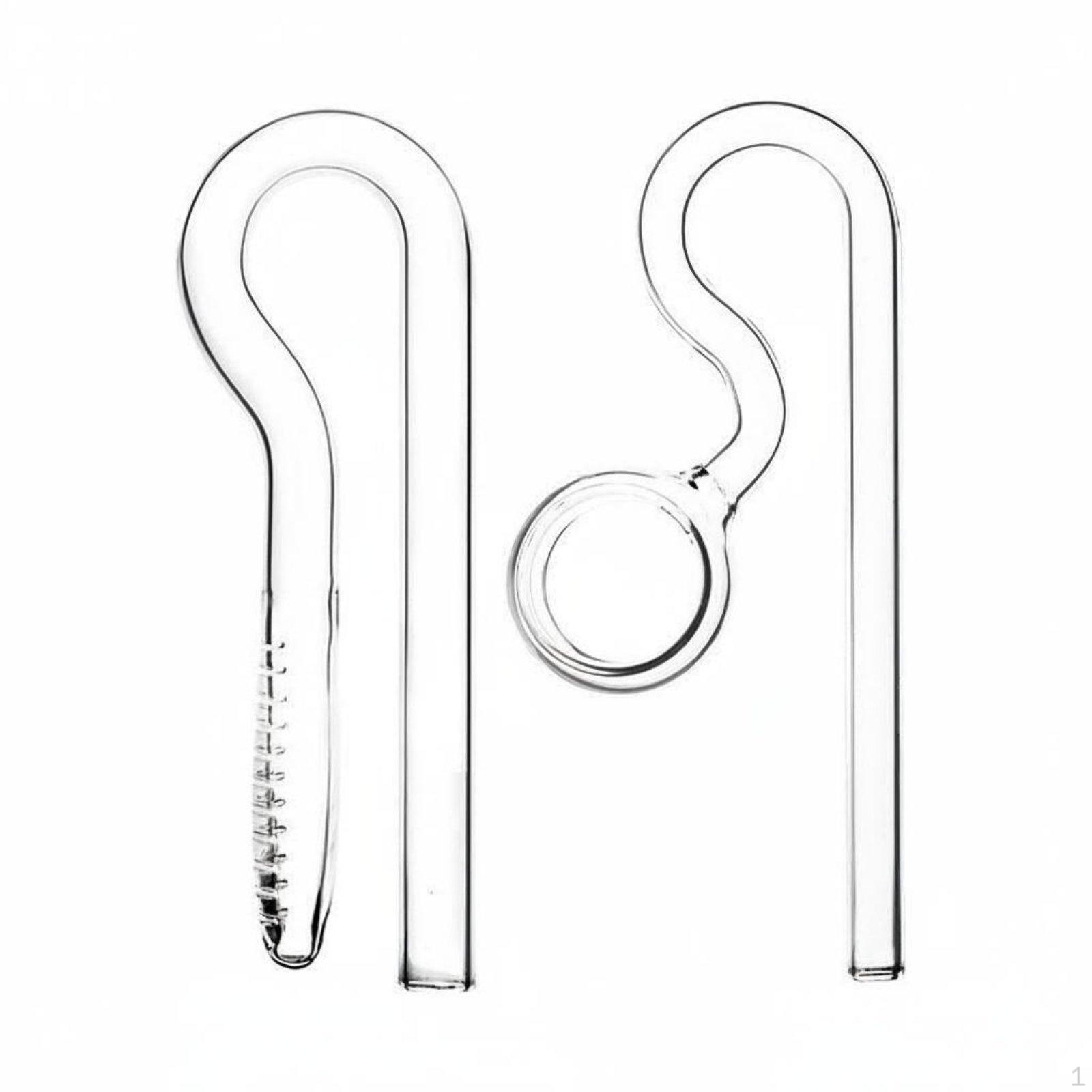 Glass Lily Pipe Improves Water Circulation Aquarium Inflow Outflow Crystal Clear