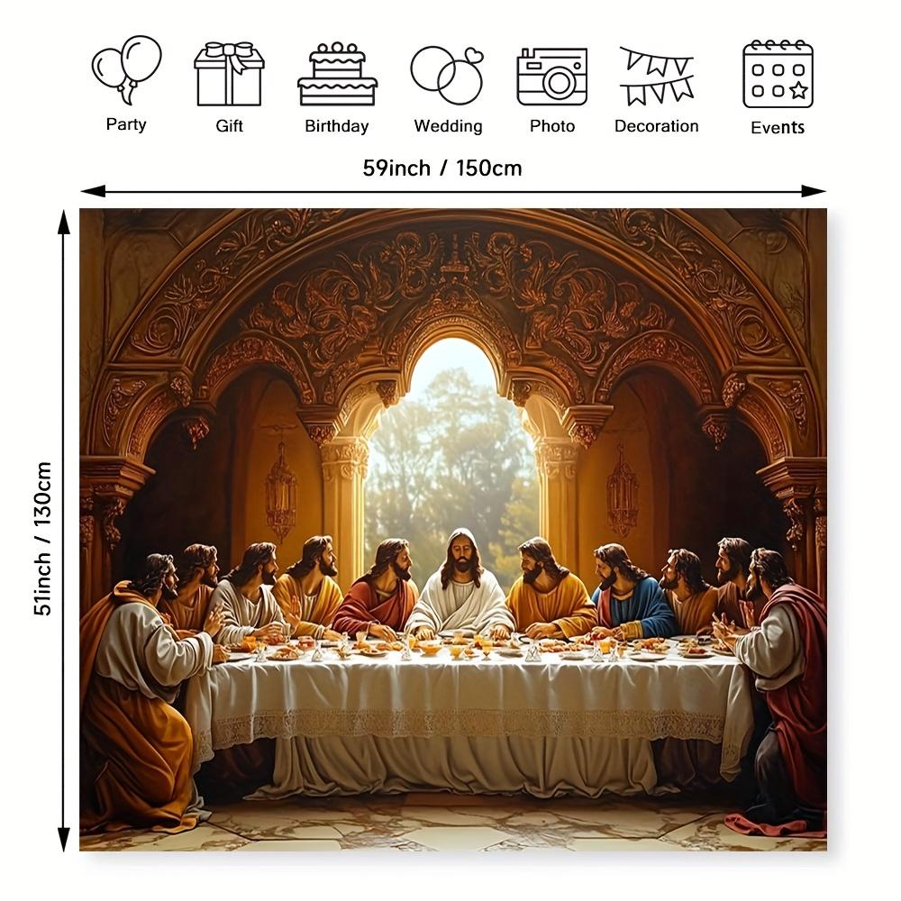 piece polyester backdrop with 3D visual effect "The Last Supper" – very suitable for holiday celebrations