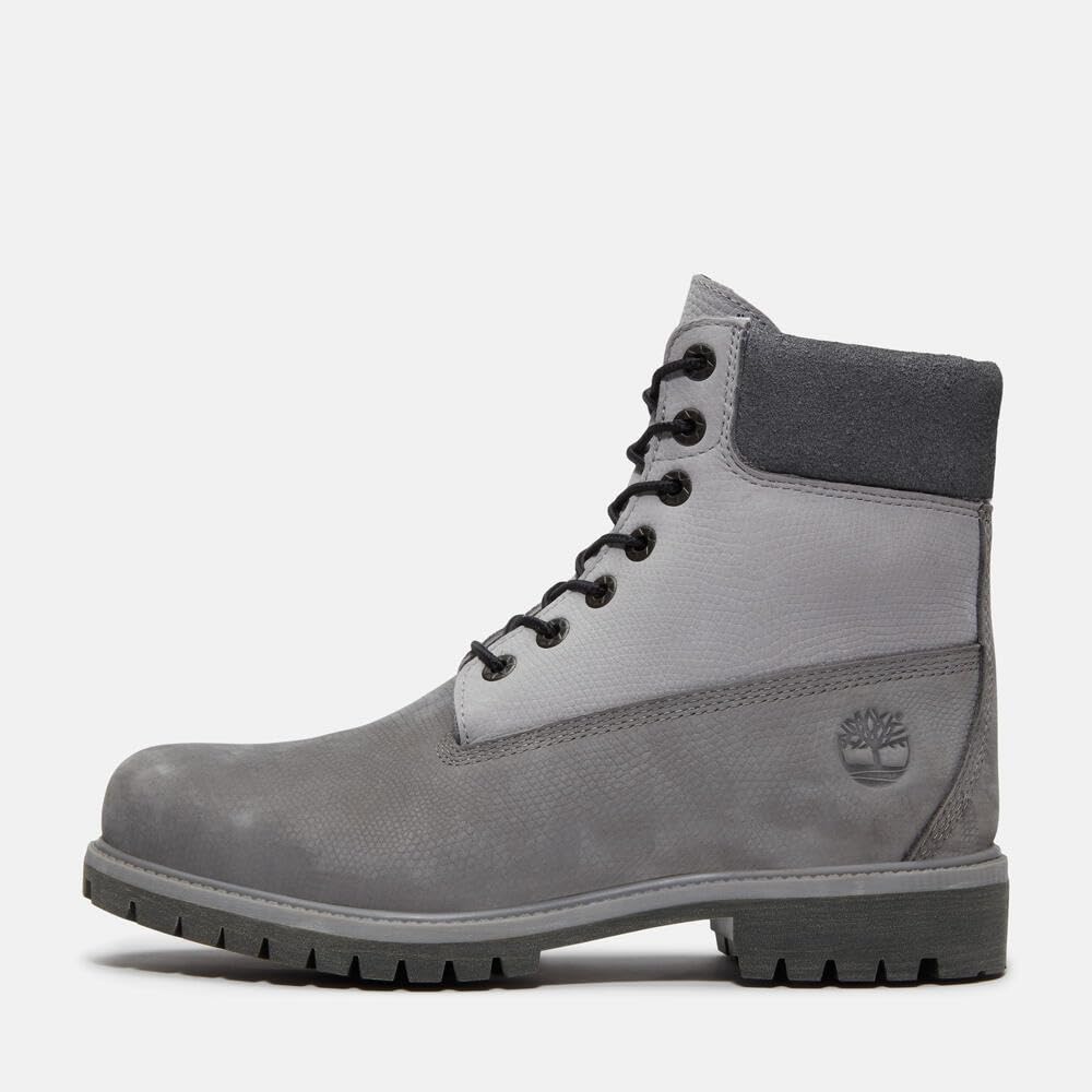 Timberland Premium Waterproof Medium Grey Size Size Men's 6-inch Boots, Nubuck, 9.5 (TB0A6G1REL81), 27.5cm (9.5cm)