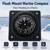 Boussole Nautique Encastrable SILVA70P, Boussole de Navigation Magnétique 30° d'Inclinaison Avec Gabarit de Perçage pour Yacht Camping-car Bateau