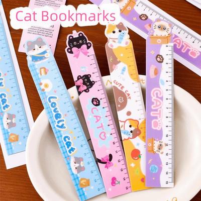 Cat Magnetic Bookmark Stationery Pagination Mark Creative Book Markers  School Office Supplies
