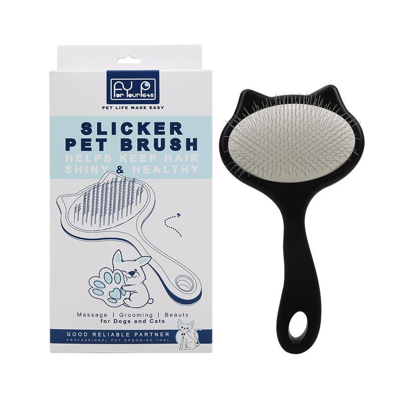 

Расческа для удаления пушистой шерсти и выпавших волос у домашних кошек Small чёрный