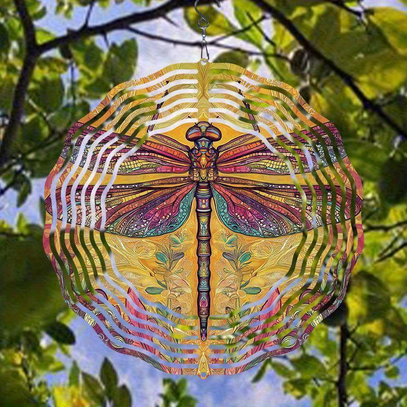 10 Inch Hanging Wind Spinner with 360 Degree Hook for Balcony Garden Decor Spring Summer Outdoor Decoration