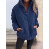 2026 Autumn Winter Women's Corduroy Stand Collar Long Sleeve Short Jacket with Pockets