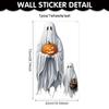 Halloween White Ghost Wall Sticker Living Room Holiday Party Decoration Horror Bat Ghost Self-adhesive Pvc Sticker