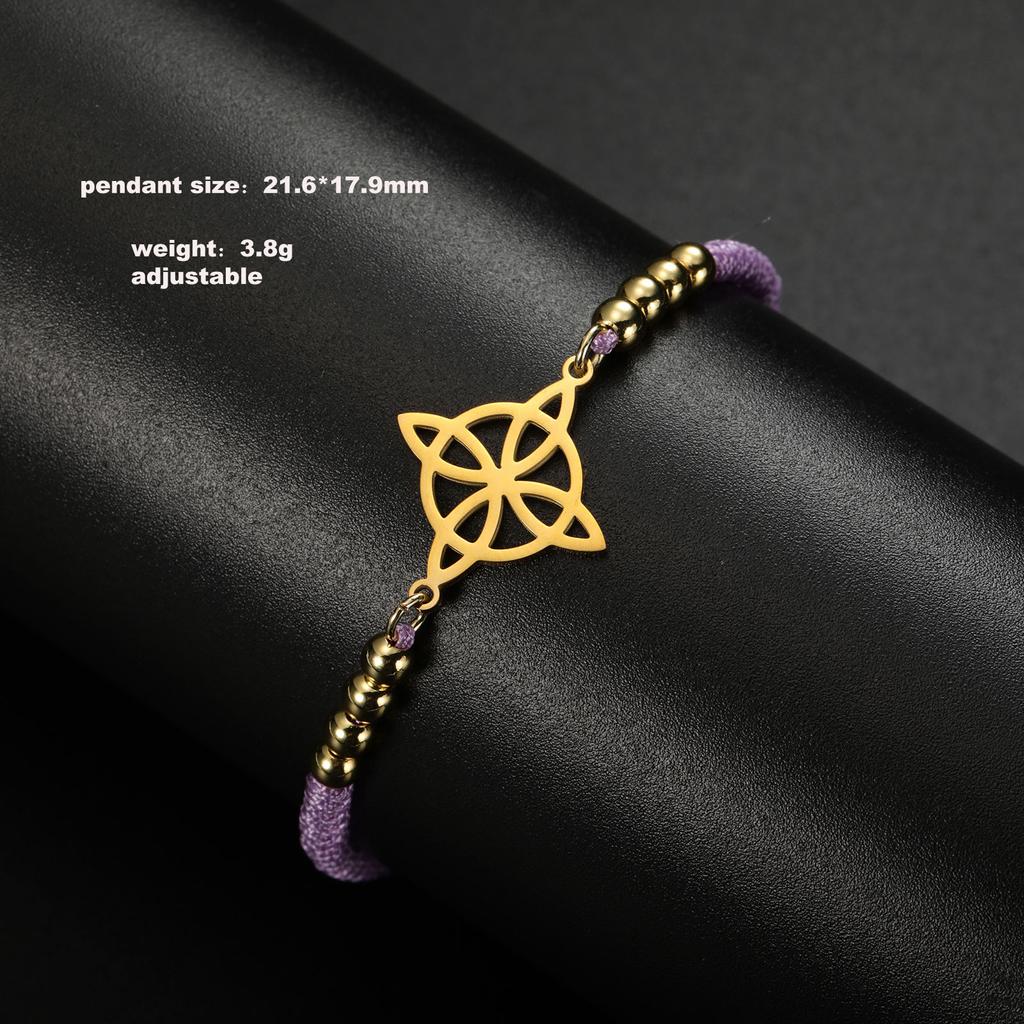 Náramky s kouzelným uzlem pro ženy nudo de bruja Nerezová ocel Amulet čarodějnictví Šťastné náramky Šperky lucky bhudda
