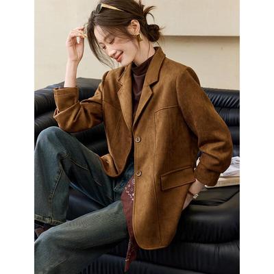 Wildleder Luftschicht Freizeitblazer