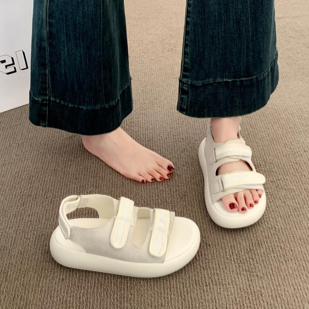 Sommer 2025 Internet-Berühmtheit Sportsandalen Damen neue lässige vielseitige weiche Sohle dicke Sohle kleiner duftender Wind Klettverschluss Strandschuhe