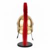 Goldener spartanischer Helm von König Leonidas, griechische Kriegerrüstung mit roter Feder, Replika-Helm aus dem Film „300“, Sammlerstück aus dem Mittelalter
