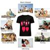 Love Heart Holding Hands Printed Couple Casual Tops Pure cotton T-shirt