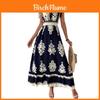 Polyester Beach Dress With 3d Print Vneck High Waist For Summer Vacation