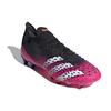 Adidas Predator Freak .1 Round Toe Lace-Up AG (Rubber Short Studs) Slip-Resistant Durable Soccer Shoes Men Soccer Shoes Black Pink FZ3751