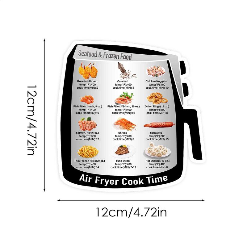 Air Fryer Magnetic Air Fryer Cook Times Quick Reference Guide Frying Magnet Chart Kitchen Guide Cookbook