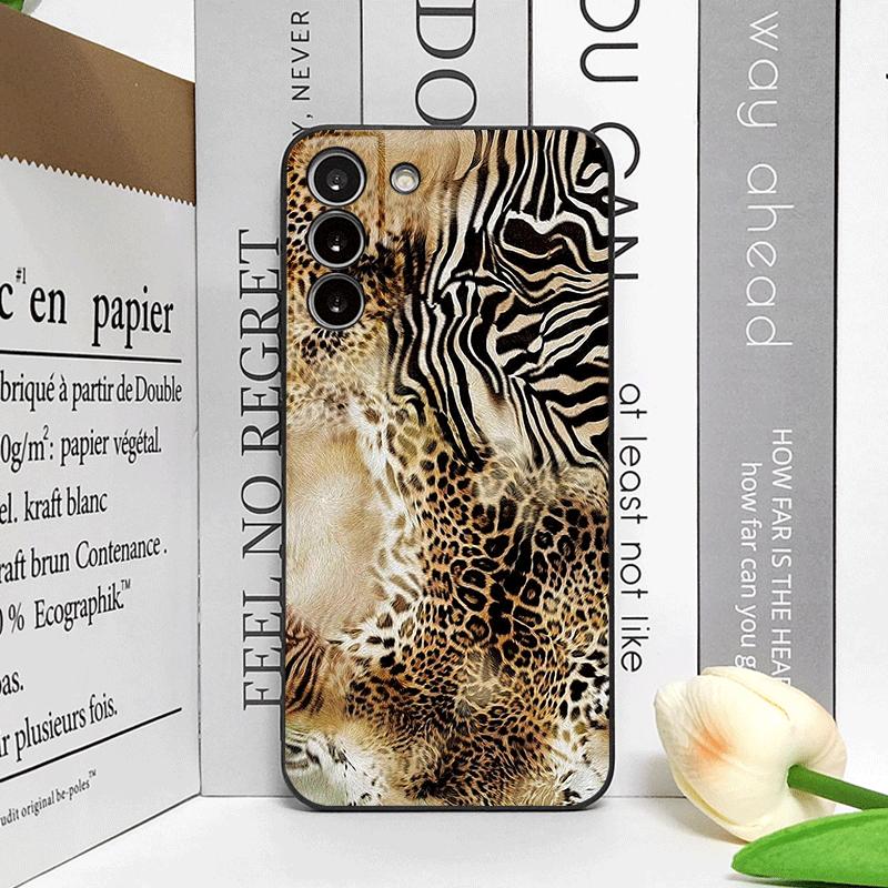 

Vintage Art Palm Leaf Zebra Leopard Print Phone Case for OnePlus 12 13 R 11 10 9 Pro Nord 4 CE5 CE2 ACE2 ACE3 Frosted Soft Cover OnePlus 8 Pro