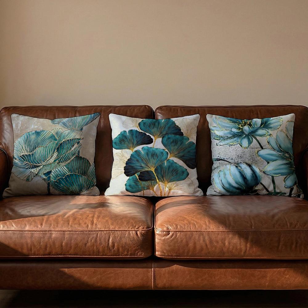 Oil Painting Floral Elegant Cushion Cover Soft Reversible  Durable Pillow Cover  MultiScene Use for Home  Car Daily Comfort