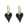 Elegant Red Drip Glaze Heart Earrings - Light Luxury & Versatile for Autumn/Winter