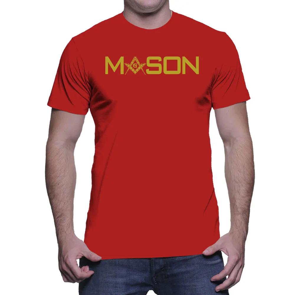 Freemason Symbol Illuminati Golden Mason TShirt 100 Cotton ONeck Summer Short Sleeve Casual Mens Tshirt Size S3XL