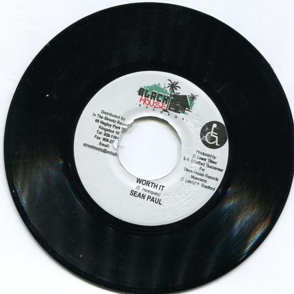 7inch Record SEAN PAUL - Worth It NONE Black House Rec 2004 Jamaica Reggae, Ska & Dub Used