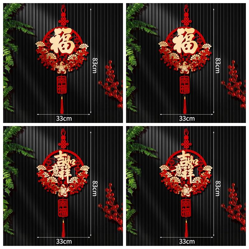 Spring Festival Couplets Chinese Horse Year Felt Couplets Window Door Hanging New Year Decoraitons Spring Festival Supplies