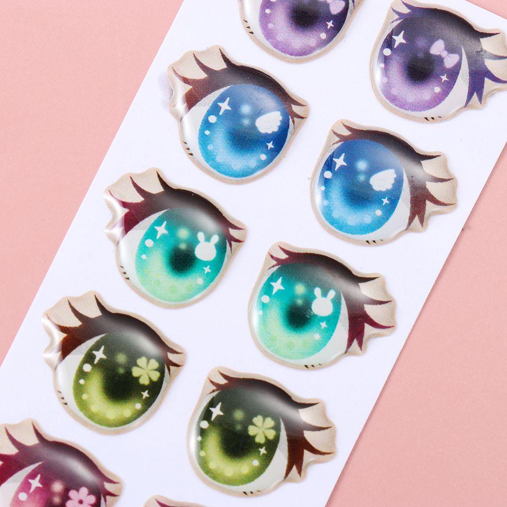 Toys DIY Doll Accessories Face Organ Paster Clay Decals Love Cute Sticker Cartoon Eyes Stickers