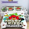 3pcs Duvet Cover Set (1*Duvet Cover + 2*Pillowcase, Without Core), Custom Name Angry Birds Pattern Bedding Set, Home Bedroom Decor Gift