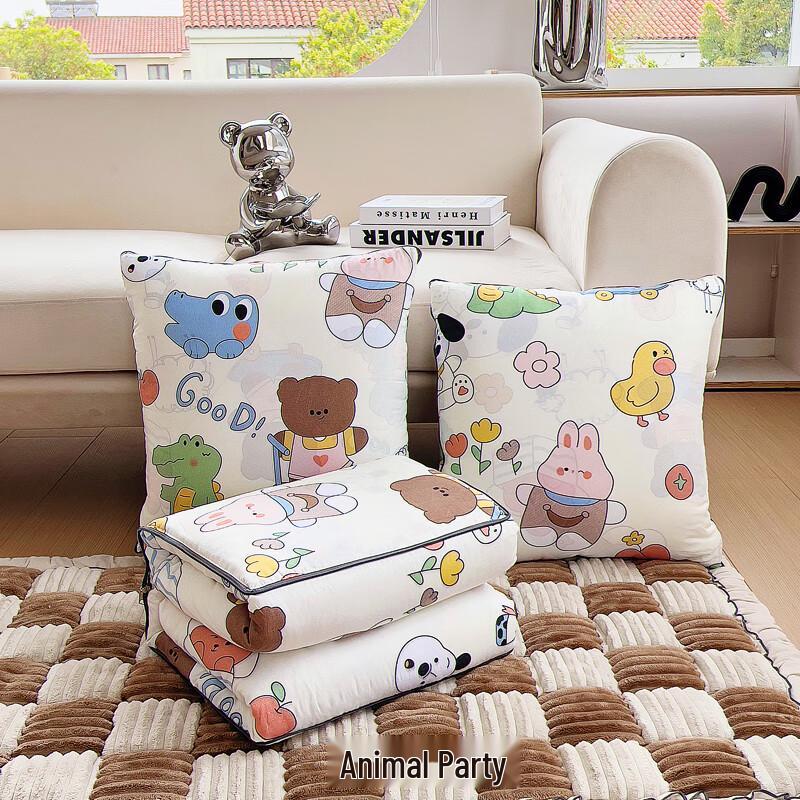 Comfort Cotton 2-in-1 Pillow Blanket for Car