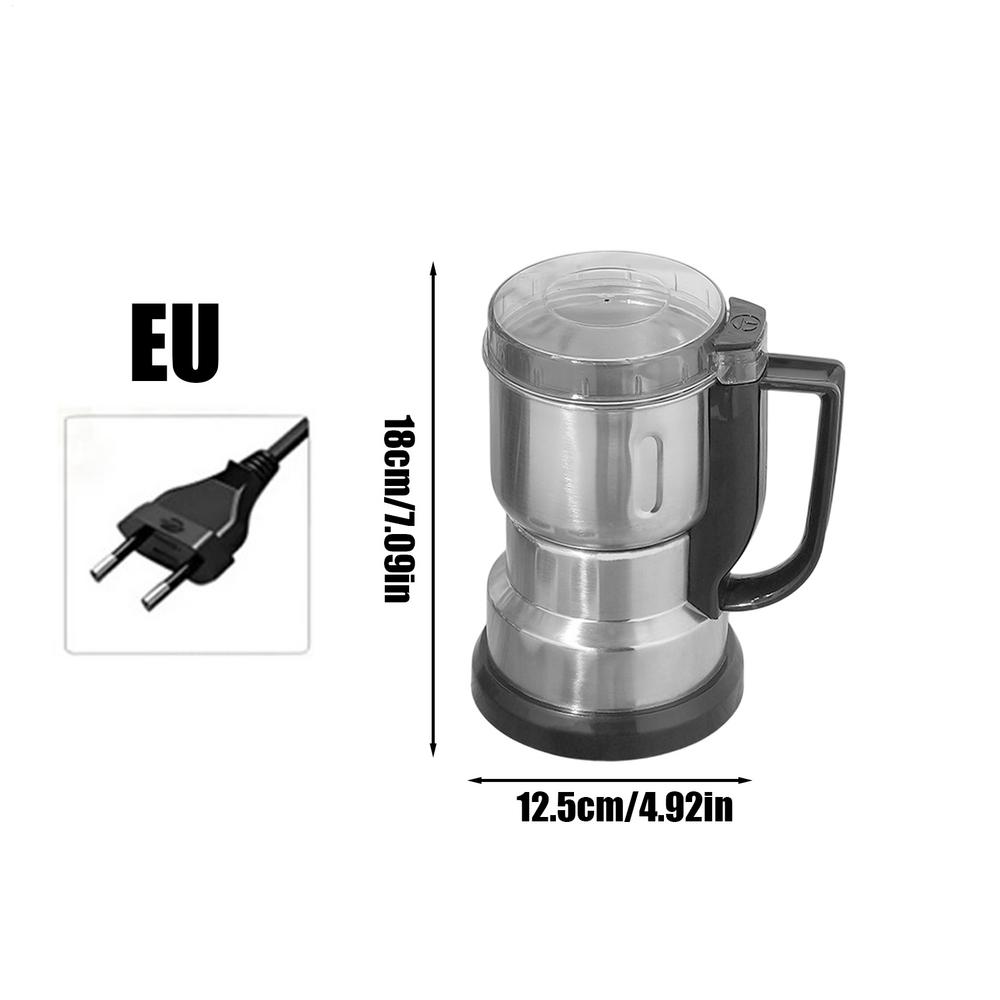 Electric Coffee Grinder Kitchen Cereal Nuts Beans Spices Grains Grinder Machine Multifunctional Home Coffee Grinder Spices серебряный